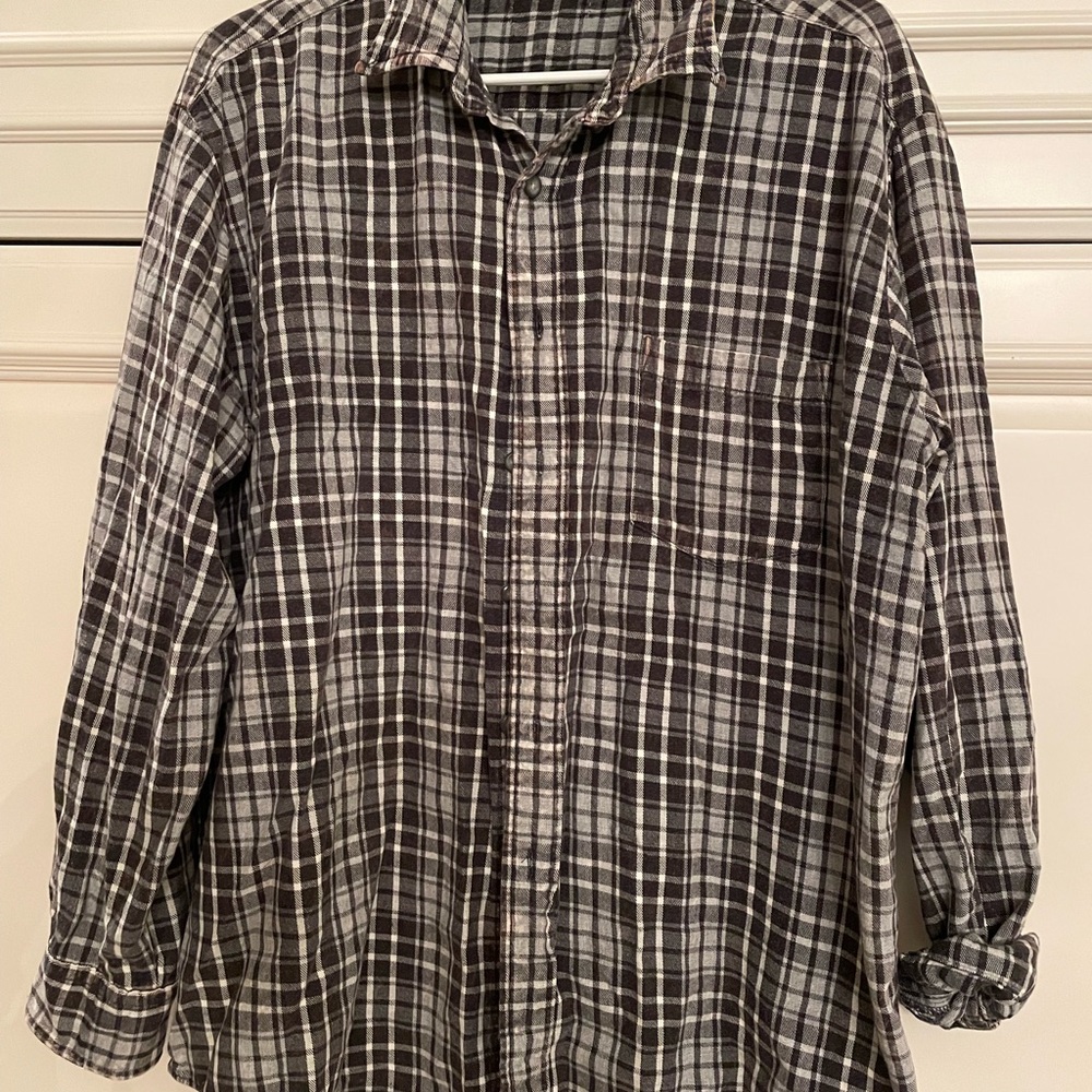 UO Charcoal Grey Soft Flannel